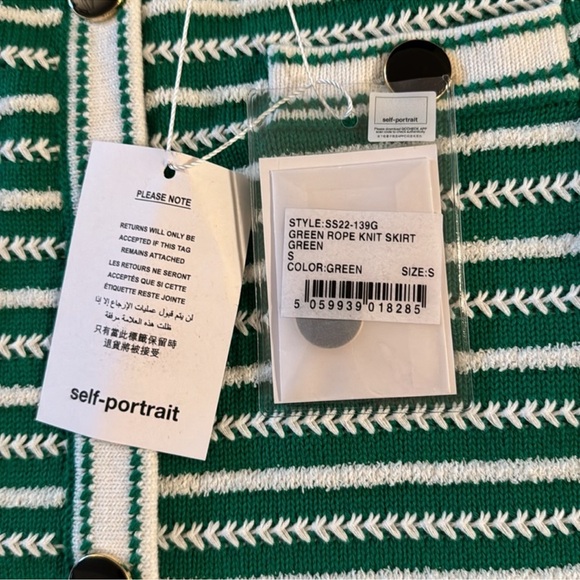 Self Portrait green rope knit mini skirt - Picture 9 of 9